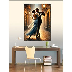 Kanvas Tablo Dans Eden Çift Çizimi 100x140 cm