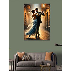 Kanvas Tablo Dans Eden Çift Çizimi 100x140 cm