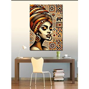 Kanvas Tablo Afrika Tarzı Kadın Portresi 70x100 cm