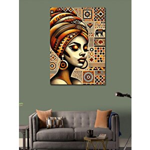 Kanvas Tablo Afrika Tarzı Kadın Portresi 70x100 cm