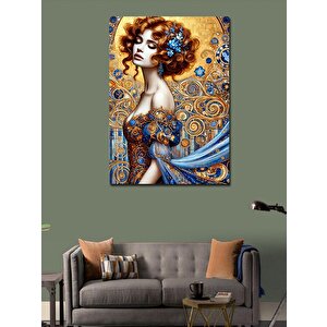 Kanvas Tablo Altın Spiral Kadın 50x70 cm