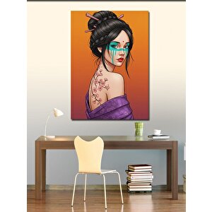 Kanvas Tablo Geleneksel Japon Kadını 50x70 cm