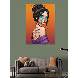 Kanvas Tablo Geleneksel Japon Kadını 70x100 cm