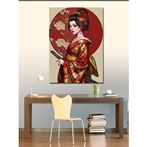 Kanvas Tablo Geleneksel Japon Kadın 100x140 cm