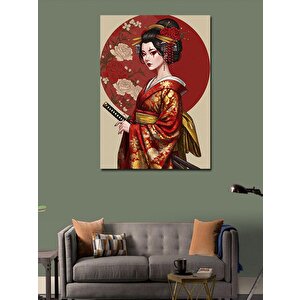 Kanvas Tablo Geleneksel Japon Kadın 100x140 cm