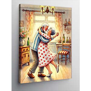 Kanvas Tablo Dans Eden Aşık Yaşlılar 50x70 cm