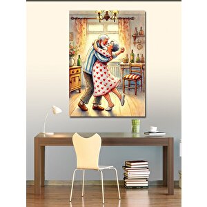 Kanvas Tablo Dans Eden Aşık Yaşlılar 50x70 cm