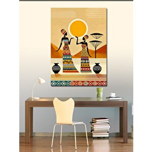 Kanvas Tablo Afrika Tarzı Kadın Figürleri 50x70 cm