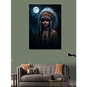 Kanvas Tablo Kızılderili Kadın Portresi 70x100 cm