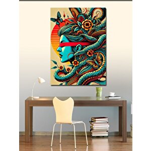 Kanvas Tablo Yılan Saçlı Kadın Medusa 100x140 cm