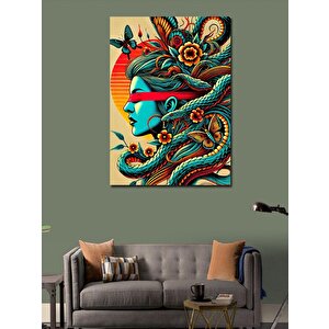 Kanvas Tablo Yılan Saçlı Kadın Medusa 100x140 cm