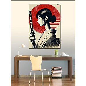 Kanvas Tablo Kılıçlı Japon Kadın 100x140 cm