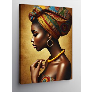 Kanvas Tablo Afrikalı Kadın Portresi 70x100 cm