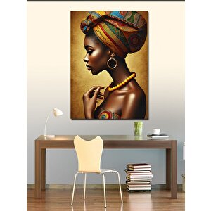 Kanvas Tablo Afrikalı Kadın Portresi 70x100 cm