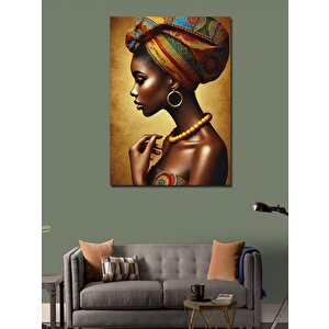 Kanvas Tablo Afrikalı Kadın Portresi 70x100 cm
