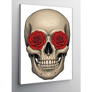 Kanvas Tablo Kırmızı Gözlü Kafatası 50x70 cm