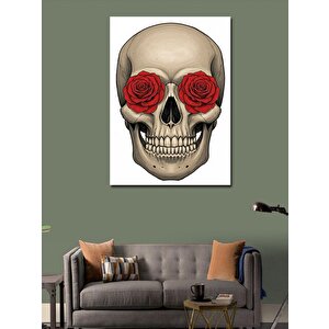 Kanvas Tablo Kırmızı Gözlü Kafatası 50x70 cm