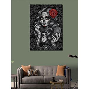 Kanvas Tablo Gotik Makyajlı Kadın 100x140 cm