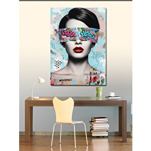 Kanvas Tablo Fütüristik Kadın Portresi 70x100 cm