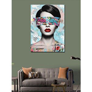 Kanvas Tablo Fütüristik Kadın Portresi 50x70 cm