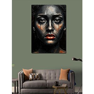 Kanvas Tablo Ağlayan Kadın Ve Derin Duygular 100x140 cm