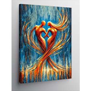 Kanvas Tablo Alev Dansı Figürü 70x100 cm