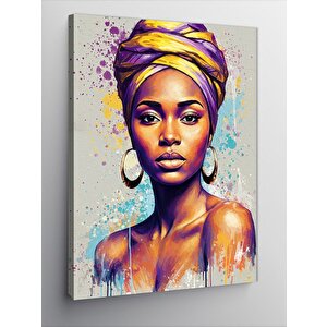 Kanvas Tablo Zarif Afrika Kadını 100x140 cm