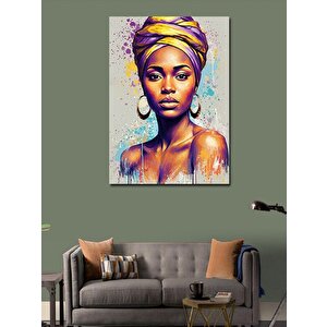 Kanvas Tablo Zarif Afrika Kadını 100x140 cm