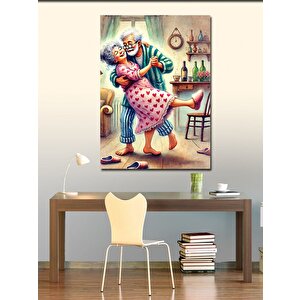 Kanvas Tablo Dans Eden Yaşlı Çift 100x140 cm