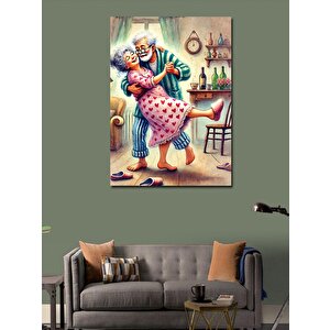 Kanvas Tablo Dans Eden Yaşlı Çift 100x140 cm