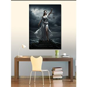 Kanvas Tablo Terazi Tutucu Adalet Kadını 70x100 cm