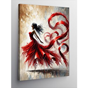 Kanvas Tablo Kırmızı Elbiseli Dansçı 50x70 cm