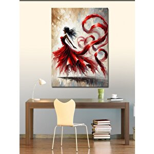 Kanvas Tablo Kırmızı Elbiseli Dansçı 50x70 cm
