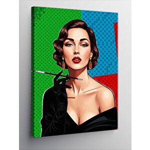 Kanvas Tablo Pop Art Kadın Portresi 50x70 cm