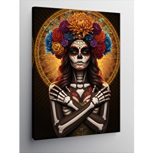 Kanvas Tablo Şeker Kafatası Tasarımı 100x140 cm