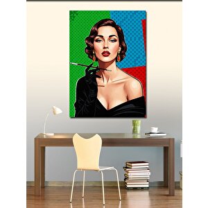 Kanvas Tablo Pop Art Kadın Portresi 100x140 cm