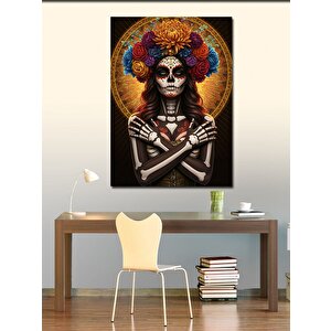 Kanvas Tablo Şeker Kafatası Tasarımı 50x70 cm