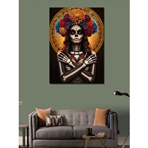 Kanvas Tablo Şeker Kafatası Tasarımı 50x70 cm