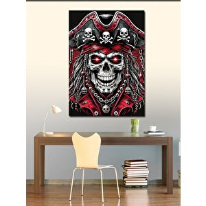 Kanvas Tablo Korsan Ve Kafatası 70x100 cm