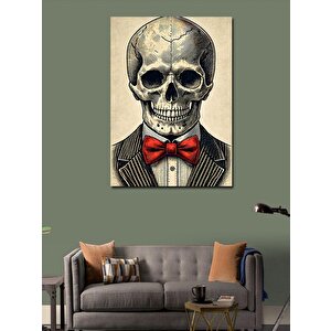 Kanvas Tablo Papyonlu Kafatası 50x70 cm