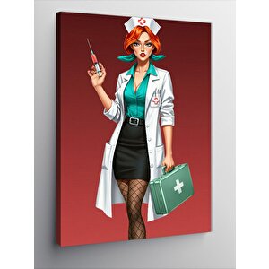 Kanvas Tablo Retro Hemşire Ve Sağlık 50x70 cm
