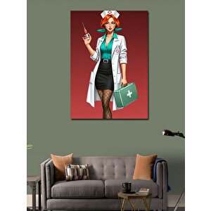 Kanvas Tablo Retro Hemşire Ve Sağlık 70x100 cm