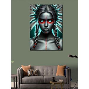 Kanvas Tablo Kızılderili Kadın Portresi 70x100 cm
