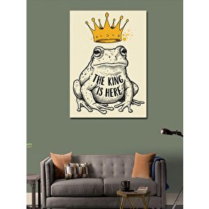 Kanvas Tablo Taçlı Kurbağa: "the King İs Here" 50x70 cm