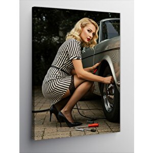 Kanvas Tablo Tamirci Kadın 50x70 cm