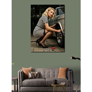 Kanvas Tablo Tamirci Kadın 50x70 cm