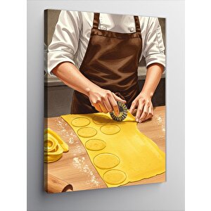 Kanvas Tablo Hamur Yapan Aşçı 70x100 cm