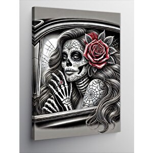 Kanvas Tablo Dövmeli Gotik Kadın 70x100 cm