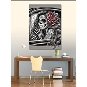 Kanvas Tablo Dövmeli Gotik Kadın 70x100 cm