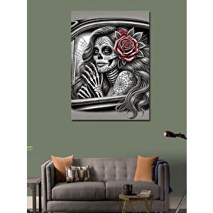 Kanvas Tablo Dövmeli Gotik Kadın 70x100 cm